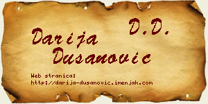 Darija Dušanović vizit kartica